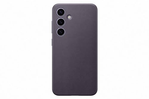 Hochuen Vegan Leather Smartphone Case GP-FPS921H, Designed for Samsung für Galaxy S24, Handy-Hülle, Lederimitat, Schlankes Design, Dark Violet von Samsung