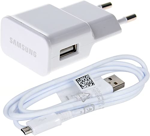 Original Samsung Ladegerät Ladekabel – Farbe Weiss - ETA-U90 - 2 Ampere Netzteil + USB Kabel - Datenkabel (Bulk) von Samsung