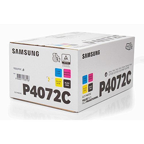 Original Toner passend für Samsung CLX-3185 W Samsung P4072C CLT-P4072C - 4x Premium Drucker-Kartusche - Schwarz, Cyan, Magenta, Gelb - 1x1500 & 3x1000 Seiten von Samsung