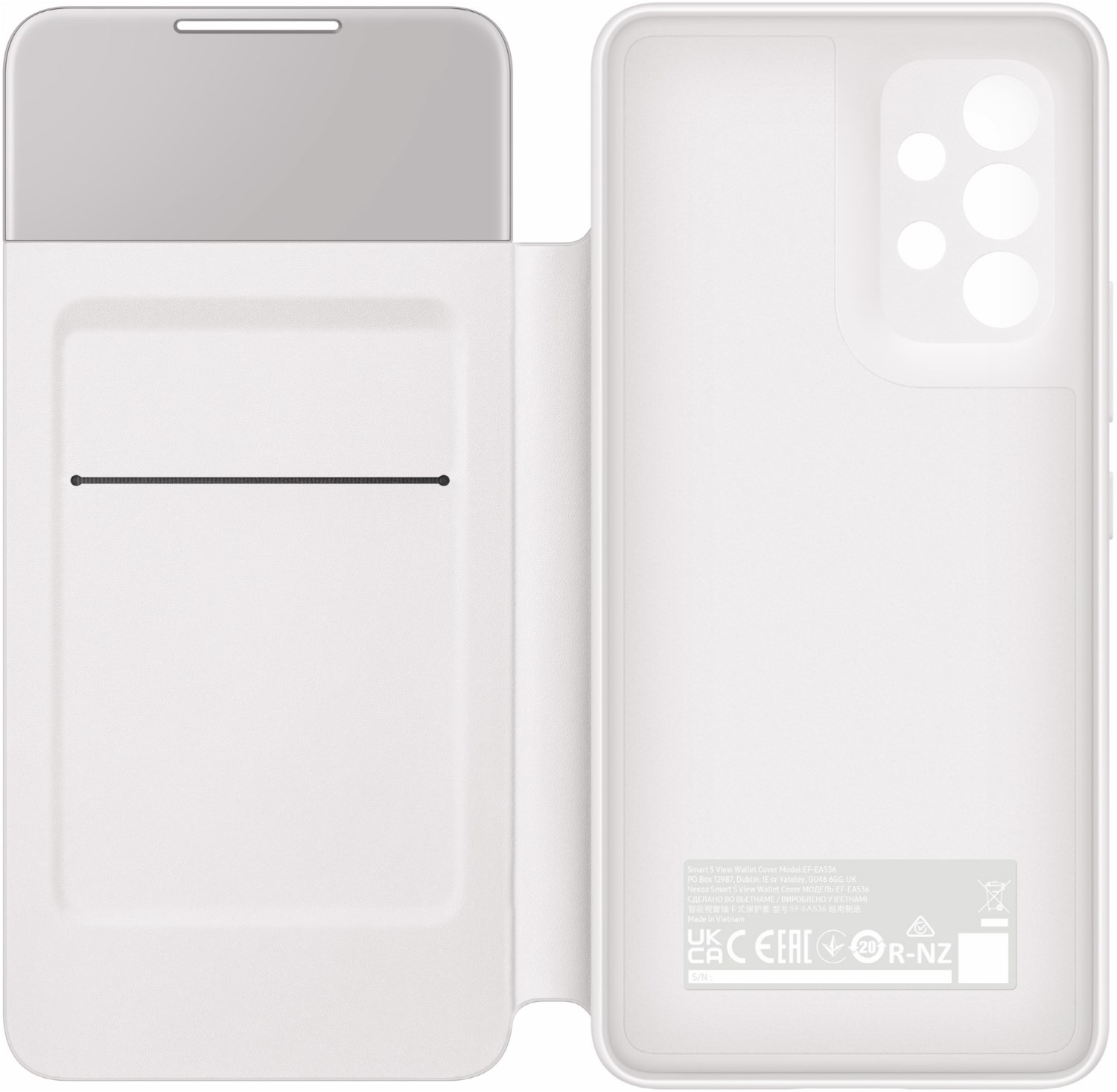 S View Wallet Cover für Galaxy A53 5G weiß von Samsung