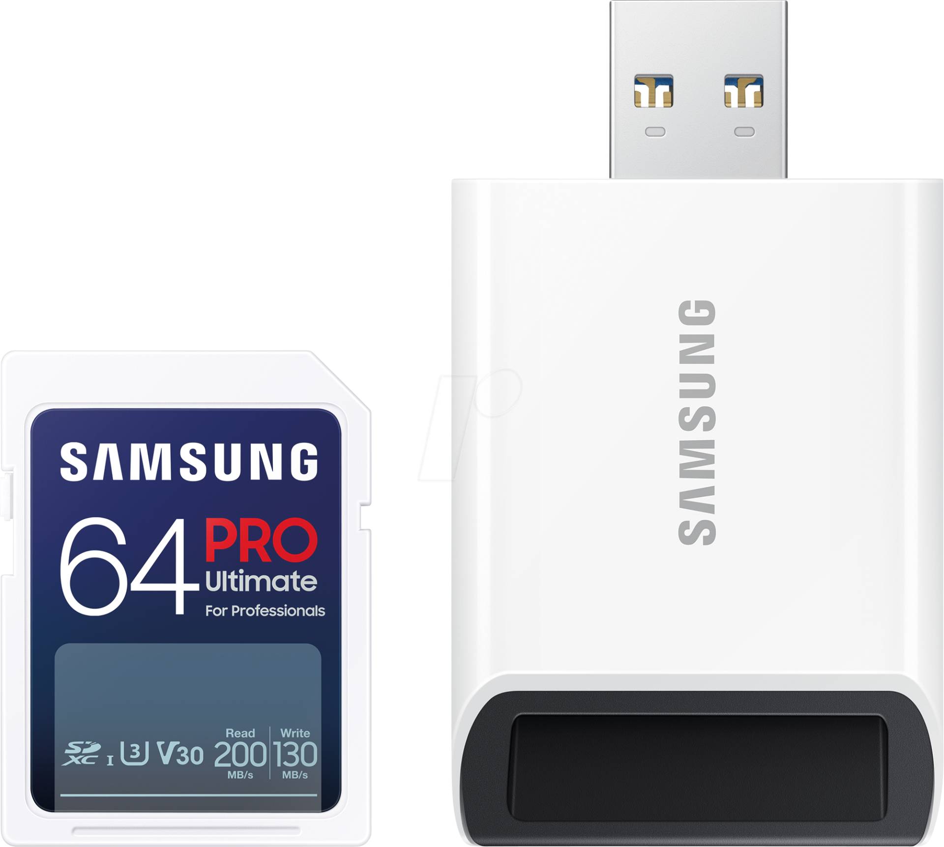 SAMS MB-SY64SB - SDXC-Speicherkarte 64GB, mit USB-Kartenleser von Samsung