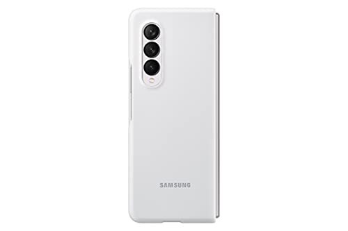 SAMSUNG Electronics Galaxy Z Fold 3 Handyhülle, Silikon-Schutzhülle, strapazierfähig, stoßfest, US-Version, Weiß (EF-PF926TWEGUS) von Samsung