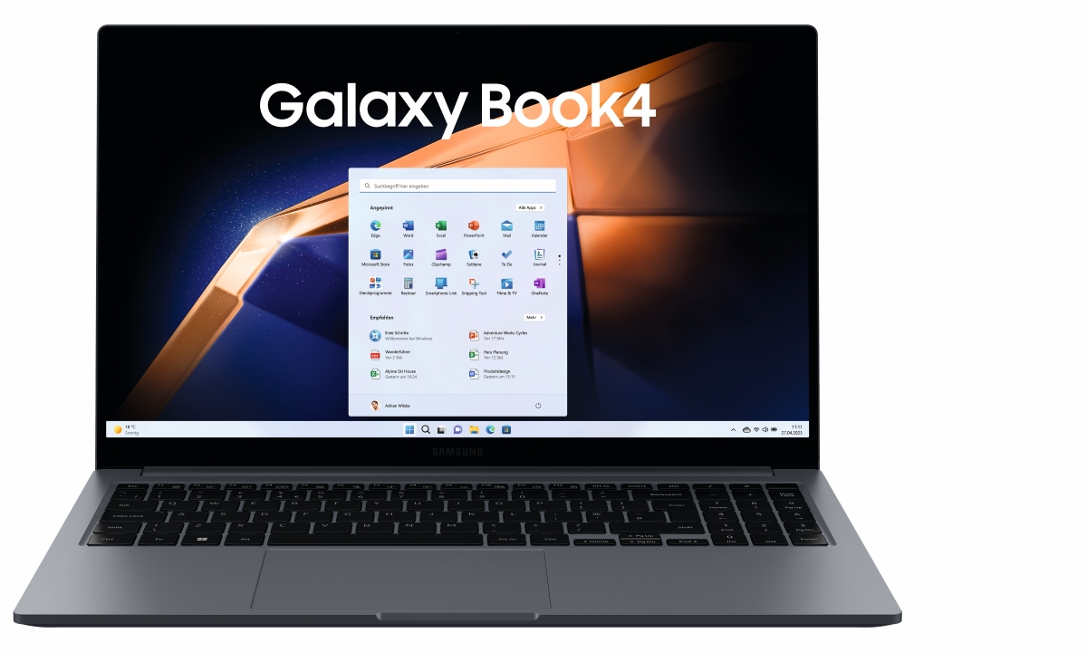 SAMSUNG Galaxy Book4 - 15,6 Zoll i3-100U 8 GB 256 GB W11H Moonstone Grey von Samsung