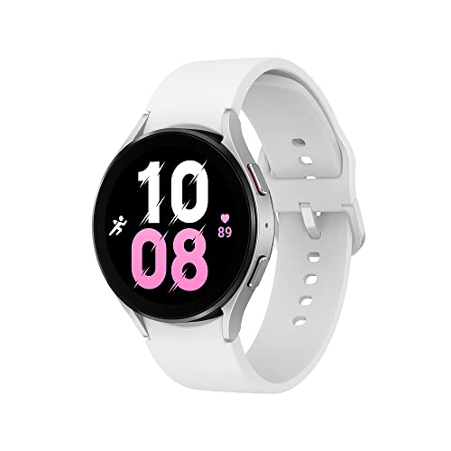 SAMSUNG Galaxy Watch5 44 mm Smartwatch, Wellness-Überwachung, Fitness-Tracker, lange Akkulaufzeit, Bluetooth, Silber [italienische Version] von Samsung