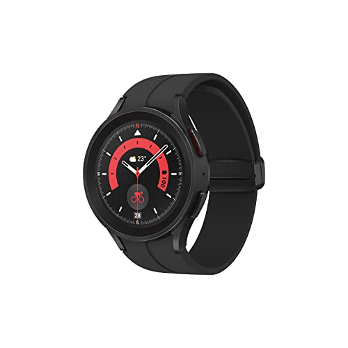 SAMSUNG Galaxy Watch5 Pro, Smartwatch, Gesundheitsüberwachung, Sport-Tracking, LTE, 45 mm, schwarzes Titan von Samsung