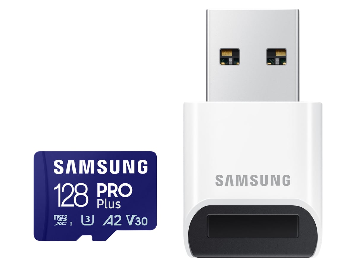 SAMSUNG MicroSDXC-Speicherkarte PRO Plus (2023) 128GB inkl. USB-Adapter von Samsung