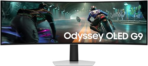 SAMSUNG Odyssey G9 G91SD, OLED, DQHD Super Ultra Wide Gaming Monitor, Bildwiederholrate 144 Hz & Reaktionszeit 0,03 ms (GTG) von Samsung