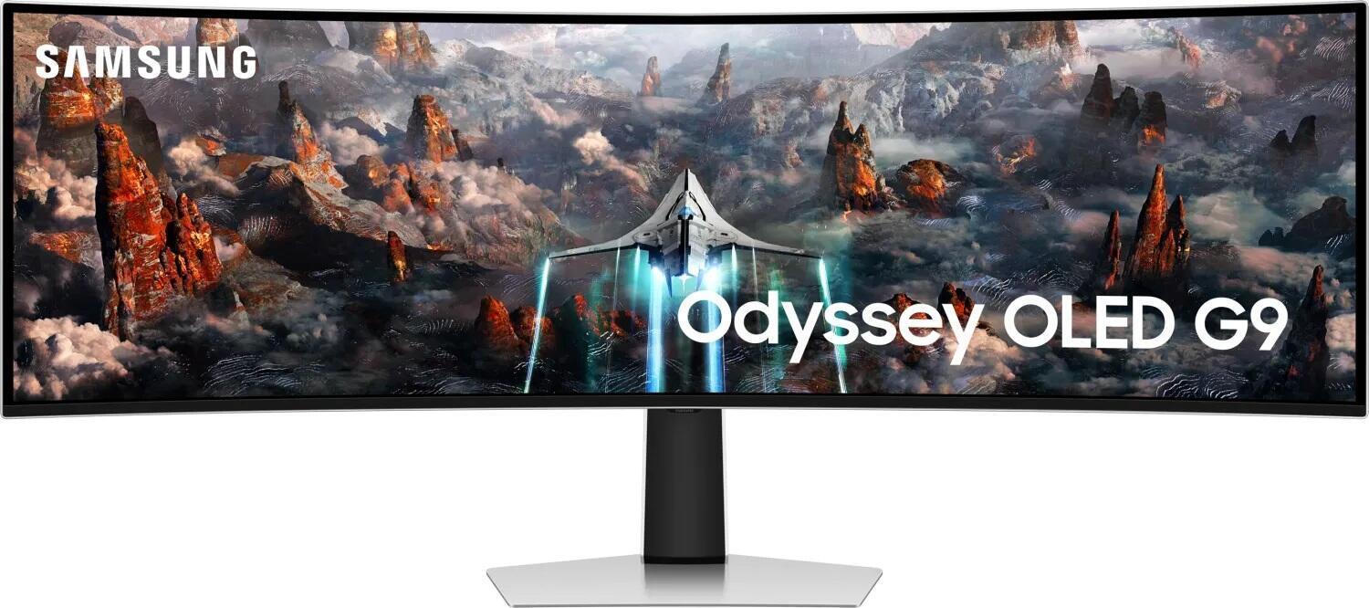 SAMSUNG Odyssey OLED G9 LS49CG934SU - Gaming Monitor, 49 , DWQHD, 240 Hz, Silber [Energieklasse G] (LS49CG934SUXEN) von Samsung