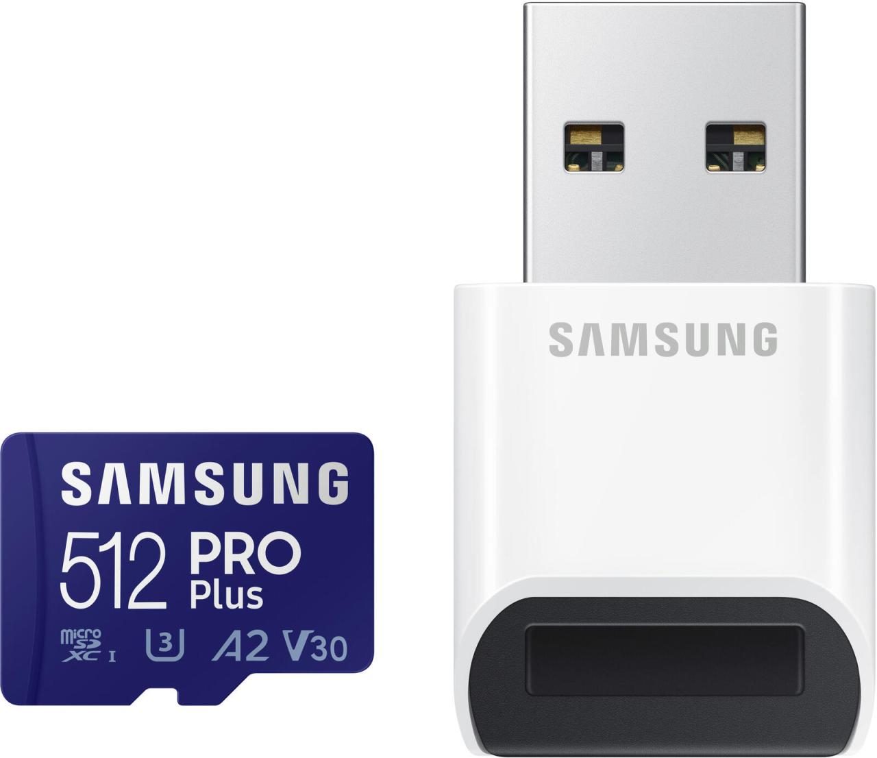 SAMSUNG microSD PRO+ 512 Leser Speicherkarte mit Lesegerät von Samsung