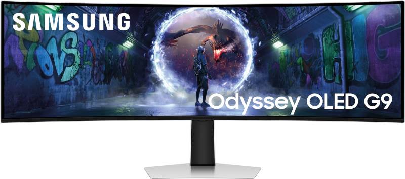 SM S49DG934SU - 124cm Curved Monitor, OLED, USB, silber von Samsung