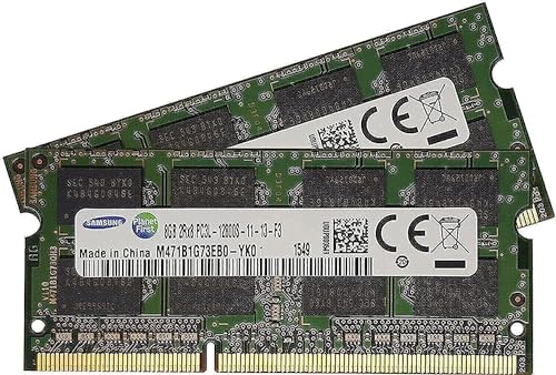 Samsung 16GB (2 x 8GB) 204-pin SODIMM, DDR3 PC3L-12800, 1600MHz ram memory module for laptops (M471B1G73EB0-YK0 x 2) von Samsung