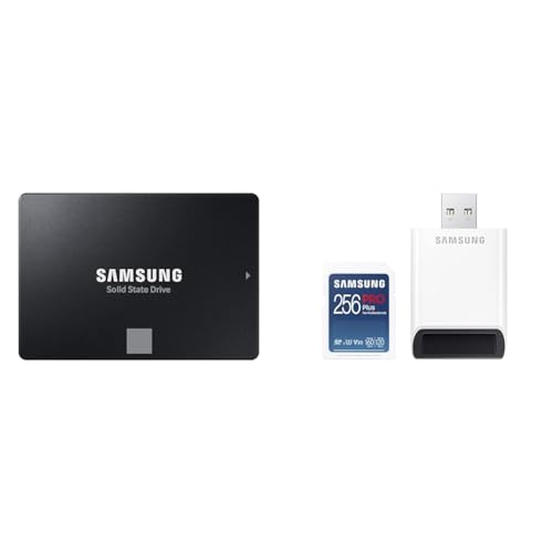 Samsung 870 EVO SATA III 2,5 Zoll SSD, 1 TB, 560 MB/s Lesen, 530 MB/s Schreiben & PRO Plus SD-Karte, 256 GB, UHS-I U3, Full HD & 4K UHD von Samsung