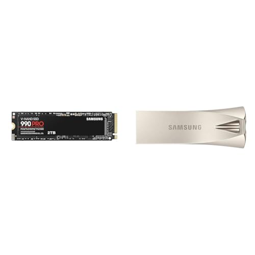Samsung 990 PRO NVMe M.2 SSD, 2 TB, PCIe 4.0, 7.450 MB/s Lesen & BAR Plus USB-Stick Typ-A, 64 GB, 200 MB/s Lesen, 30 MB/s Schreiben Samsung 990 PRO NVMe M.2 SSD, 2 TB, PCIe 4.0, 7.450 MB/s Lesen & BAR Plus USB-Stick Typ-A, 64 GB, 200 MB/s Lesen, 30 MB/s Schreiben von Samsung