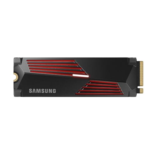 Samsung 990 PRO NVMe M.2 SSD mit Heatsink, 1 TB, PCIe 4.0, 7.450 MB/s Lesen, 6.900 MB/s Schreiben, Interne SSD für PC-/Konsolen-Gaming und Videobearbeitung, MZ-V9P1T0CW von Samsung