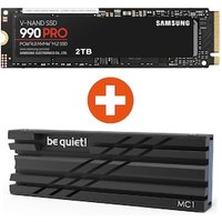 Samsung 990 PRO NVMe SSD 2 TB M.2 PCIe 4.0 3D-NAND TLC + be quiet! M.2 SSD-Kühler MC1 von Samsung