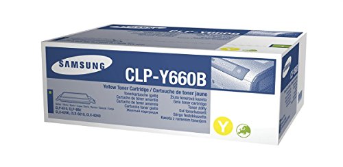 Samsung CLP-Y660B/ELS Original Toner (Hohe Reichweite, Kompatibel mit: CLP-610/CLP-660/CLX-6200/6210/6240 Series) gelb von Samsung