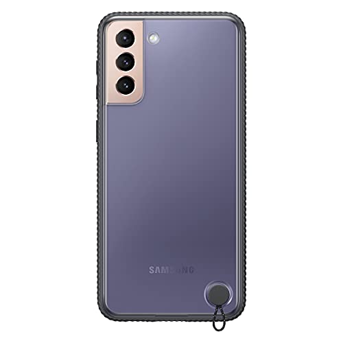 Samsung Clear Protective Cover Smartphone Cover EF-GG996 für Galaxy S21+ 5G Handy-Hülle verstärkter farblicher Rahmen, griffig, Schutz Case, stoßfest, Schwarz von Samsung