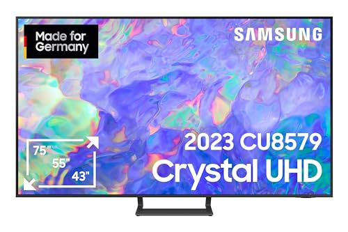 Samsung Crystal CU8579 Fernseher 65 Zoll, Dynamic Crystal Color, AirSlim Design, Crystal Prozessor 4K, Smart TV, GU65CU8579UXZG, Deutsches Modell [2023] von Samsung