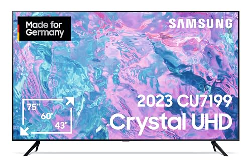 Samsung Crystal UHD 4K CU7199 Fernseher 75 Zoll, PurColor, Crystal Prozessor 4K, Smart TV, GU75CU7199UXZG, Deutsches Modell [2023] von Samsung
