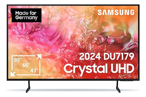 Samsung Crystal UHD 4K DU7179 Fernseher 55 Zoll, Samsung TV mit PurColor, 4K Upscaling, Crystal Prozessor 4K, Smart TV, GU55DU7179UXZG, Deutsches Modell [2024] von Samsung