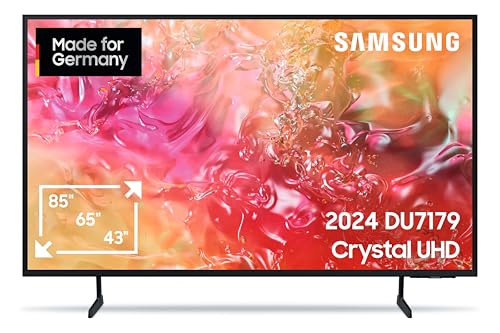 Samsung Crystal UHD 4K DU7179 Fernseher 85 Zoll, TV mit PurColor, 4K Upscaling, Crystal Prozessor 4K, Smart TV, GU85DU7179UXZG, Deutsches Modell [2024] von Samsung
