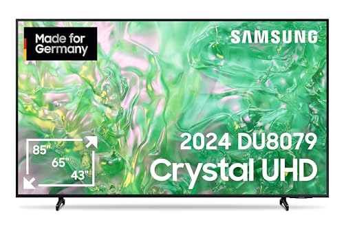 Samsung Crystal UHD 4K DU8079 Fernseher 50 Zoll, Samsung TV mit Dynamic Crystal Color, 4K Upscaling, AirSlim Design, Smart TV, GU50DU8079UXZG, Deutsches Modell [2024] von Samsung