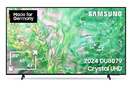 Samsung Crystal UHD 4K DU8079 Fernseher 50 Zoll, Samsung TV mit Dynamic Crystal Color, 4K Upscaling, AirSlim Design, Smart TV, GU50DU8079UXZG, Deutsches Modell [2024] von Samsung