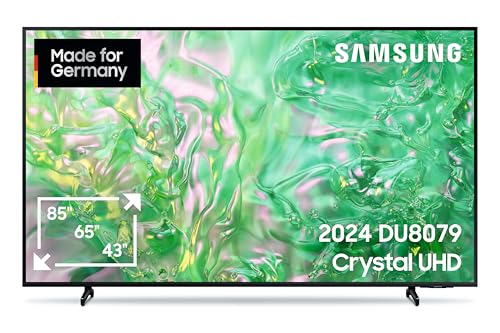 Samsung Crystal UHD 4K DU8079 Fernseher 75 Zoll, Samsung TV mit Dynamic Crystal Color, 4K Upscaling, AirSlim Design, Smart TV, GU75DU8079UXZG, Deutsches Modell [2024] von Sasmung