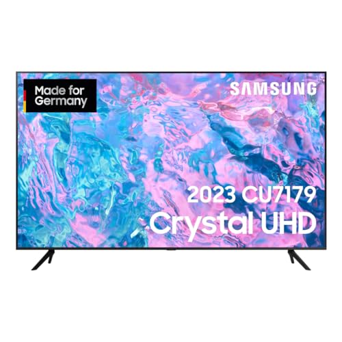 Samsung Crystal UHD CU7179 50 Zoll Fernseher (GU50CU7179UXZG, Deutsches Modell), PurColor, Crystal Prozessor 4K, Motion Xcelerator, Smart TV [2023] von Samsung