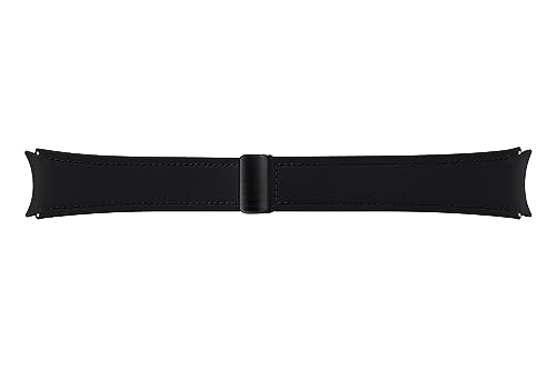 Samsung D-Buckle Hybrid Eco-Leather Band (Normal, S/M) ET-SHR94 für die Galaxy Watch6, Uhrenarmband, Original Armband, D-Buckle, Lederimitat, Fluorkautschuk, anpassbare Faltschließe, elegant, Black von Samsung
