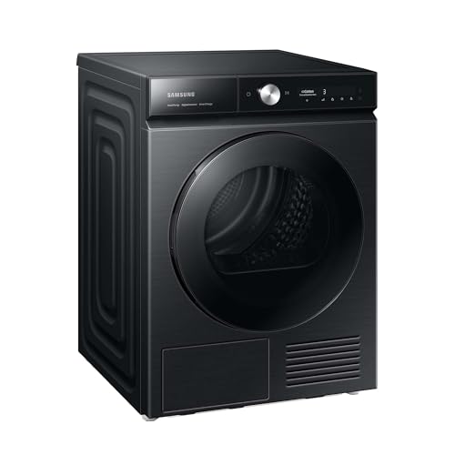 Samsung DV90BB9445GBS2 Bespoke Wärmepumpentrockner, 9 kg, AI Dry - intelligentes Automatikprogramm, QuickDrive, AI Control, Super Speed und Super Leise, Schwarz von Samsung