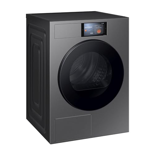 Samsung DV90F09F4SU2 Wärmepumpentrockner DV90F/24, 9 kg, EEK: A+++ (-25%), AI Wäschetrockner mit AI Home Touch-Display, WiFi-SmartControl, AI Energy Mode und Dry+, Sprachsteuerung, SuperSpeed, Schwarz von Samsung