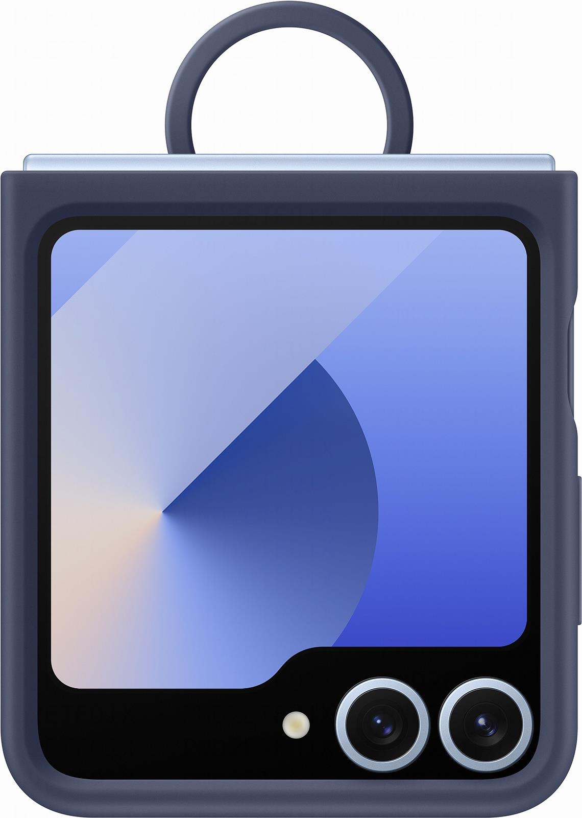 Samsung EF-PF741 - Hintere Abdeckung für Mobiltelefon - mit Ring - Silikon - marineblau - für Galaxy Z Flip6 (EF-PF741TNEGWW) von Samsung