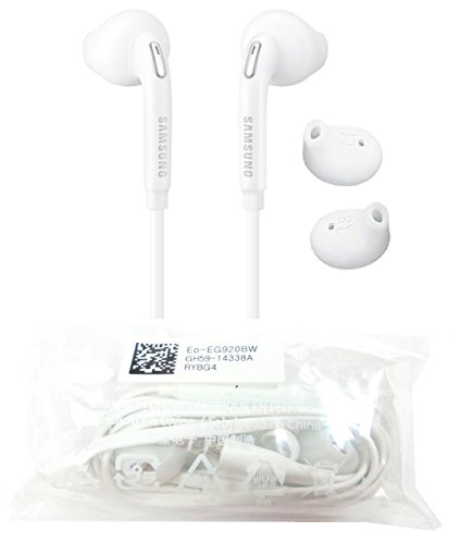 Samsung EG920 Original In-Ear Ohrhörer Galaxy S6 Edge SM-G925F (Ohrstöpsel, 3,5mm Stecker, Stereo Sound) weiß von Samsung