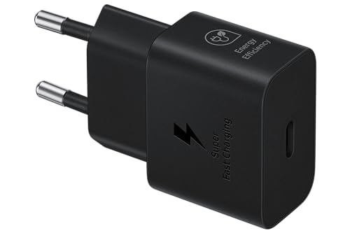 Samsung Schnellladeadapter, Energieeffizientes Ladegerät, USB-C, 25 Watt, Schwarz, EP-T2510N von Samsung