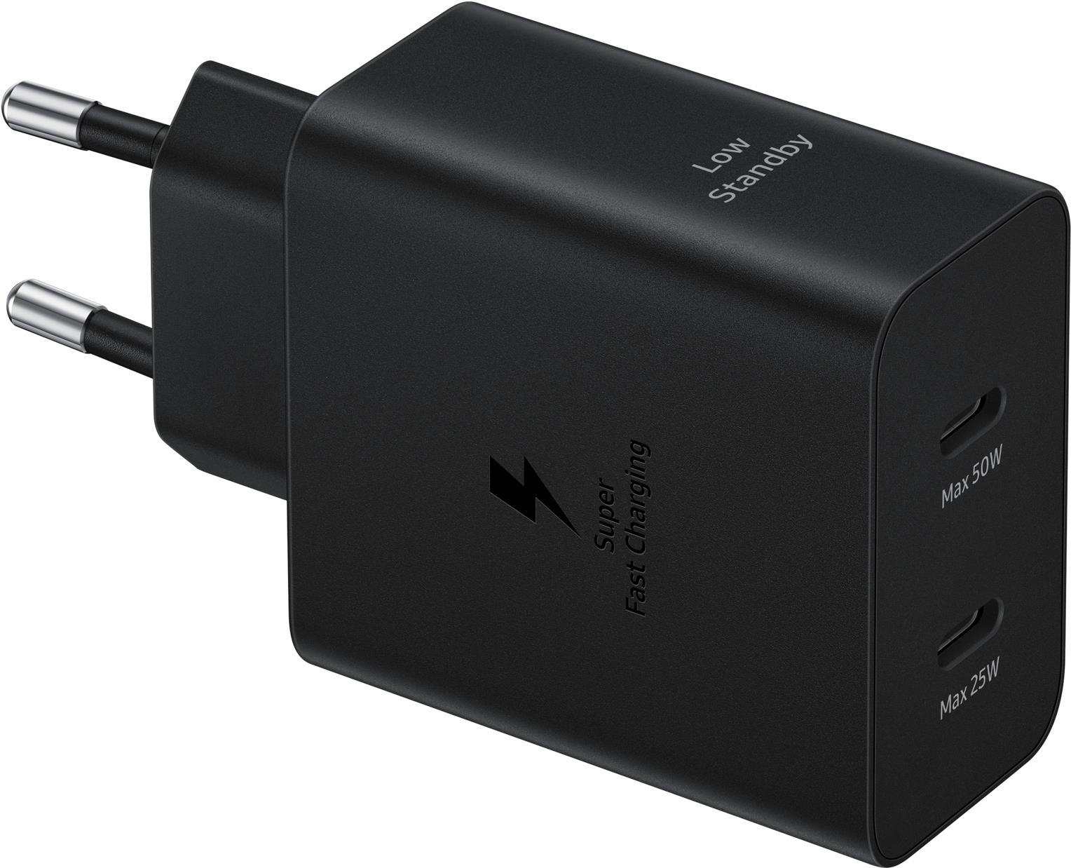 Samsung EP-T5020 - Netzteil - 50 Watt - 3 A - SFC 2,0, PD 3,0 (24 pin USB-C) - auf Kabel: USB-C - Schwarz (EP-T5020XBEGEU) von Samsung