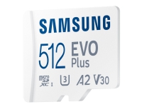 Samsung EVO Plus, 512 GB, MicroSDXC, Klasse 10, UHS-I, 130 MB/s, 130 MB/s von Samsung