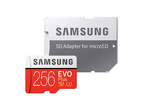 Samsung EVO Plus 256 GB microSDXC UHS-I U3 100 MB/s Full HD & 4K UHD Memory Card with Adapter (MB-MC256GA) - Red/White von Samsung