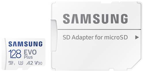 Samsung EVO Plus SDXC-Karte 128GB Class 10, Class 10 UHS-I, UHS-I, v30 Video Speed Class A2-Leistung von Samsung