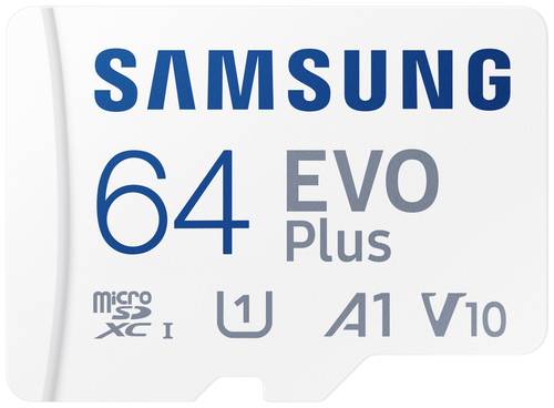 Samsung EVO Plus microSD-Karte Retail 64GB UHS-I, v30 Video Speed Class, A2 Application Performance Samsung EVO Plus microSD-Karte Retail 64GB UHS-I, v30 Video Speed Class, A2 Application Performance von Samsung