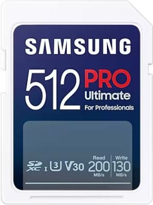 Samsung Electronics PRO ULTIMATE SD Card 512GB (2023) UHS-I U3 / 200MB/s read, 130MB/s write (MB-SY512S/WW) von Samsung