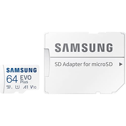 Samsung Evo Plus Speicherkarte, 64 GB microSD SDXC U1 Class 10 A1, 130 MB/s, Adapter 2021 von Samsung