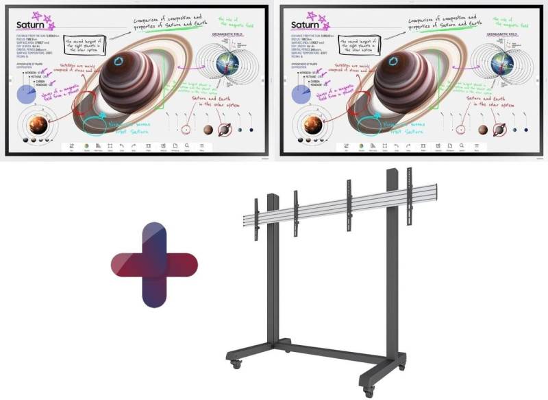 Samsung Flip Pro 2x WM55B Flipchart 138,7 cm 55 Zoll inkl. Neomounts Pro NMPR... von Samsung