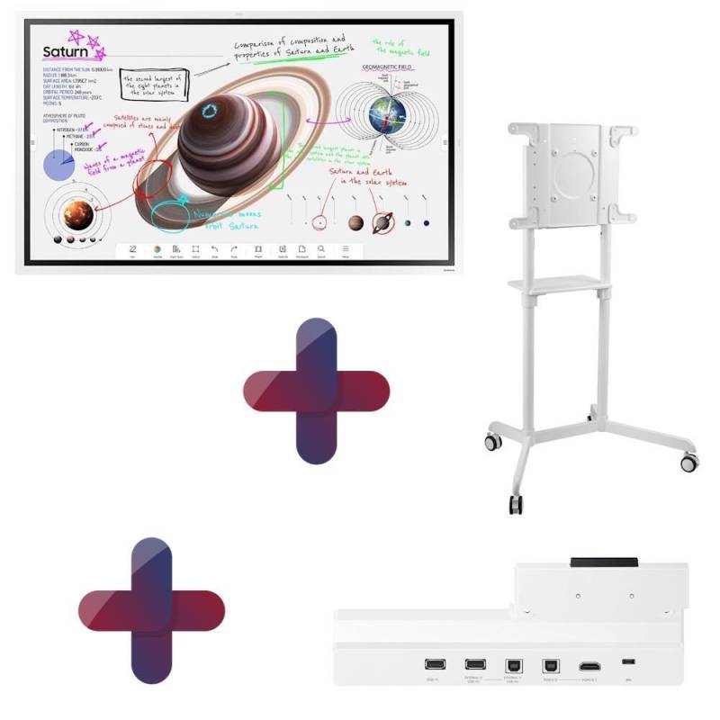 Samsung Flip Pro WM65B Flipchart 165 cm 65 Zoll + Peerless TRVT-FLIP2 mobiler... von Samsung