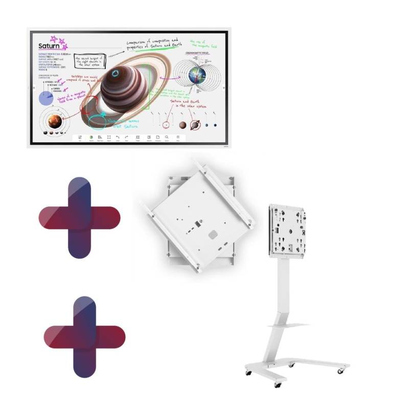 Samsung Flip Pro WM65B Flipchart 165 cm 65 Zoll inkl. Hagor ST SA Flip II 55 ... von Samsung