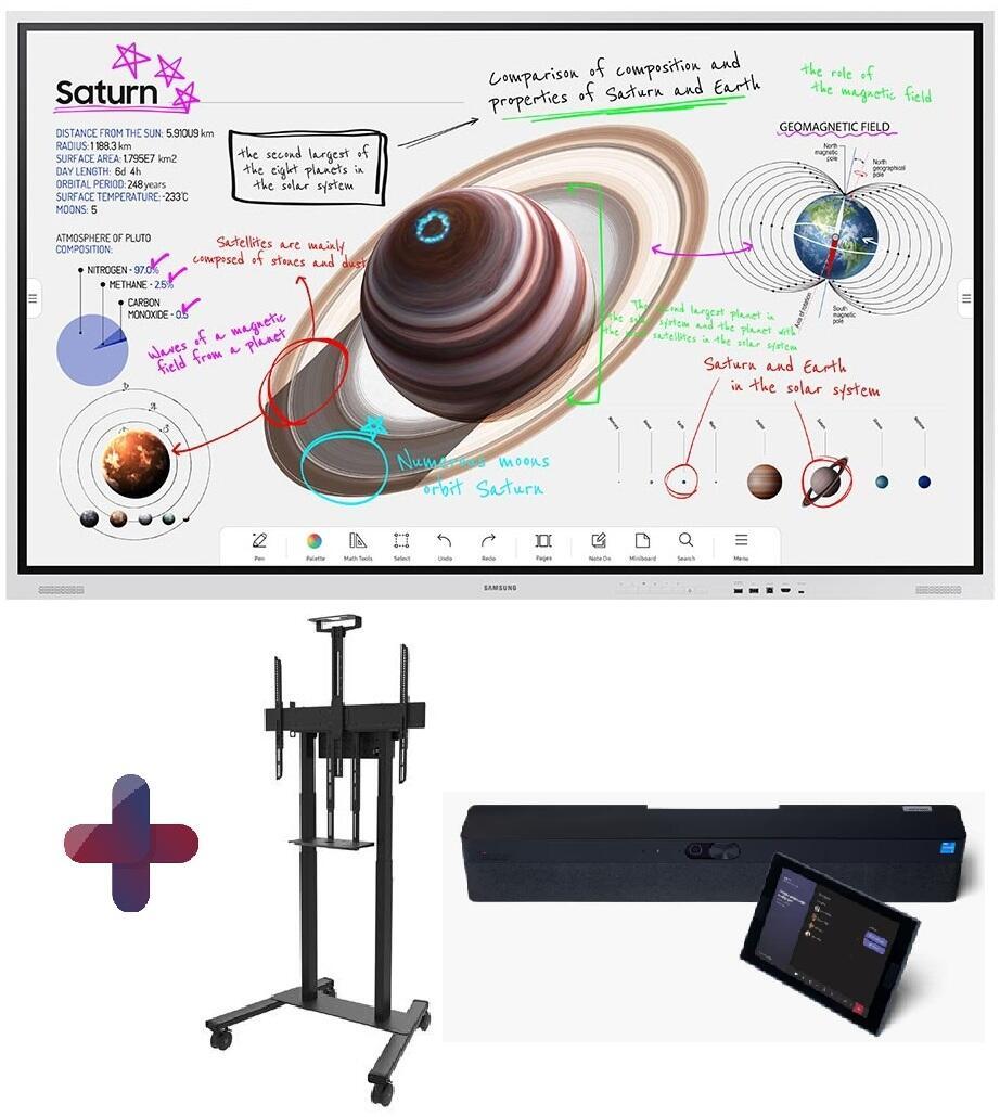 Samsung Flip Pro WM85B Flipchart 215,9 cm 85 Zoll inkl. elektrischer Rollwage... von Samsung