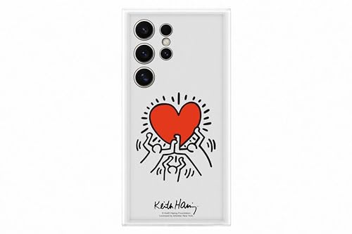 Samsung FlipSuit Case EF-MS928 für das Galaxy S24 Ultra, Smartphone-Cover, Handy-Hülle, Schutz Case, Einlegekarte Keith Haring, White von Samsung