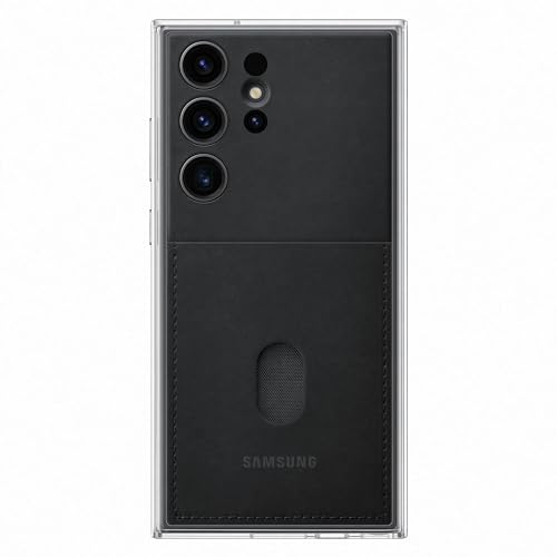Samsung Frame Smartphone Case EF-MS918 für Galaxy S23 Ultra, Handy-Hülle, Durchsichtig, Kratzfest, Rahmen, Kartenfach, Black von Samsung