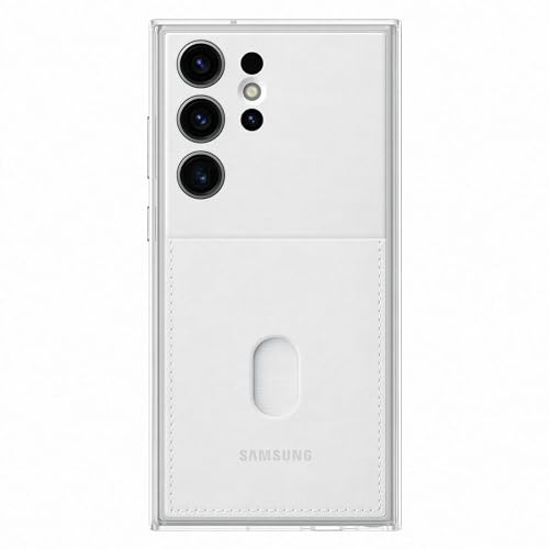 Samsung Frame Smartphone Case EF-MS918 für Galaxy S23 Ultra, Handy-Hülle, Durchsichtig, Kratzfest, Rahmen, Kartenfach, White von Samsung