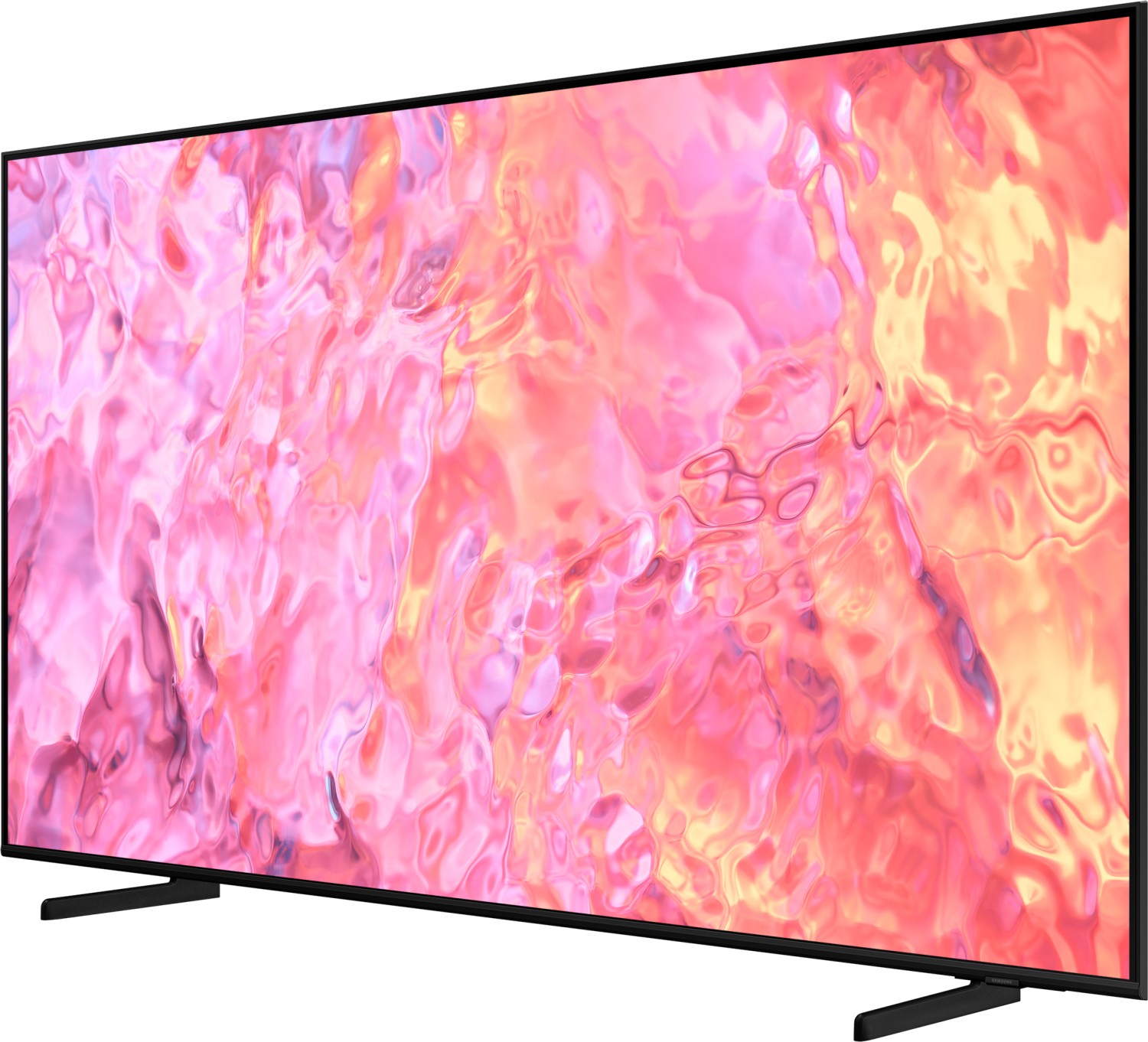 Samsung GQ55Q60CAU - 138 cm (55) Diagonalklasse Q60C Series LCD-TV mit LED-Hintergrundbeleuchtung - QLED - Smart TV - Tizen OS - 4K UHD (2160p) 3840 x 2160 - HDR - Quantum Dot, Dual LED - Schwarz [Energieklasse F] (GQ55Q60CAUXZG) von Samsung